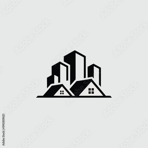 Urban Real Estate Skyline Logo