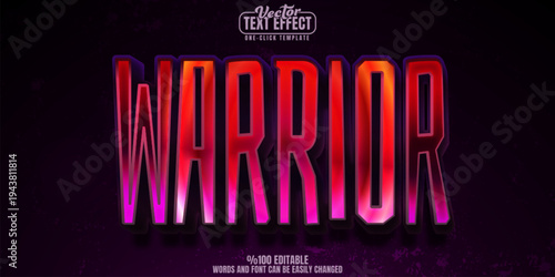 Warrior editable text effect, customizable sword and axe 3d font style