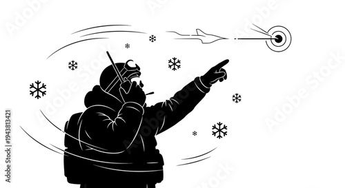Military Controller Directs Aircraft Towards Target in Snowy Conditions