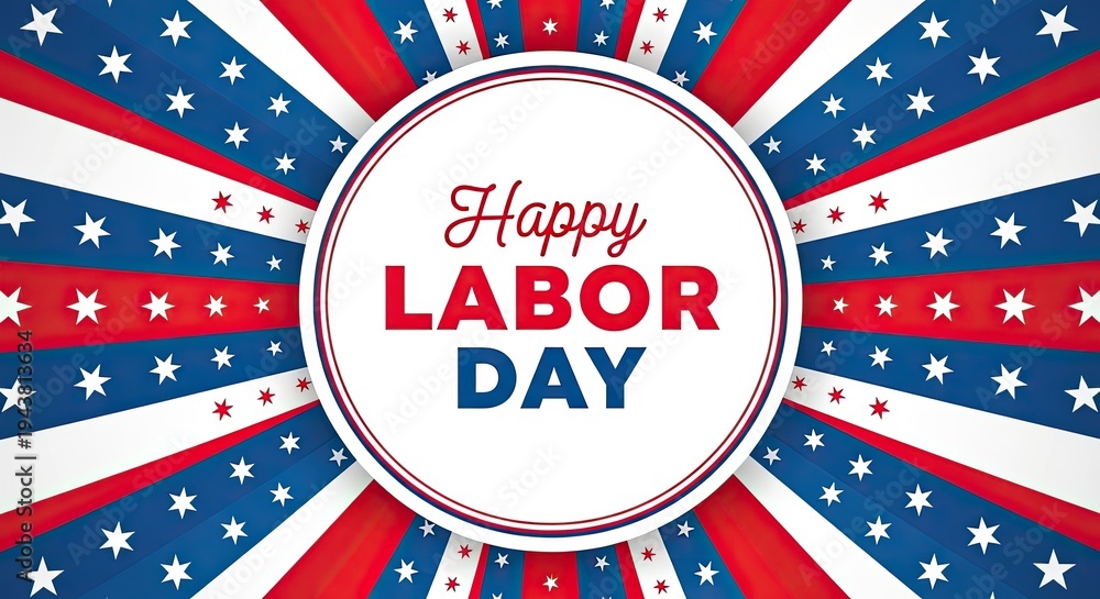 Fototapeta premium Happy labor day celebration honoring workers' contributions