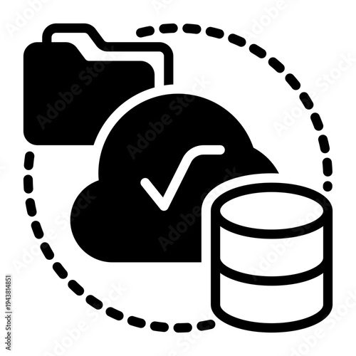 Cloud icon, glyph icon style