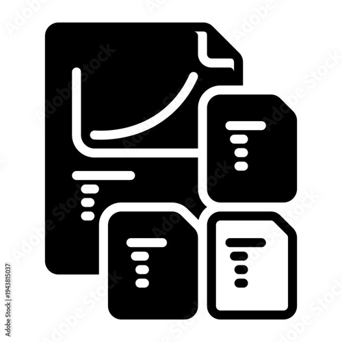 Summary icon, glyph icon style