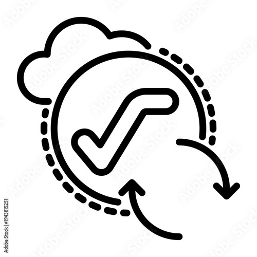 Sync icon, line icon style