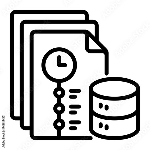 Cache icon, line icon style