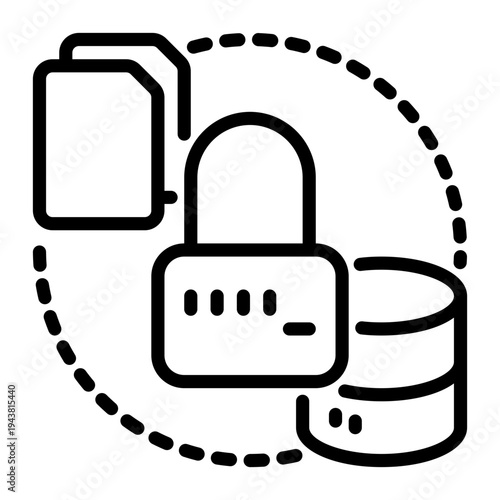 Password icon, line icon style