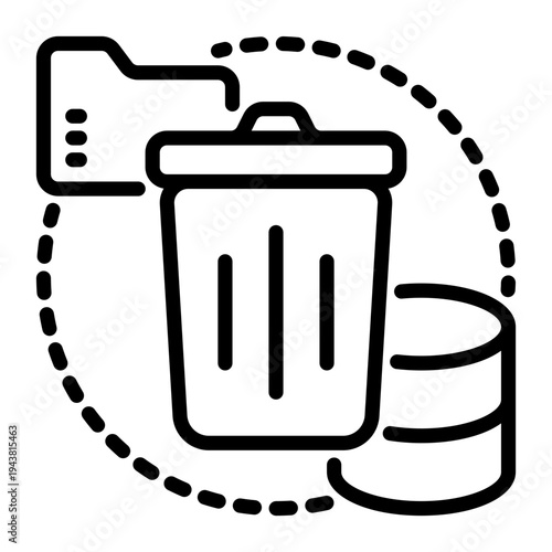 Delete icon, line icon style