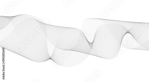 Abstract wave element for design. Digital frequency track equalizer. Stylized line art background. Vector illustration. 