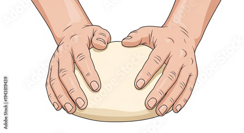 Hands Holding Round Object.