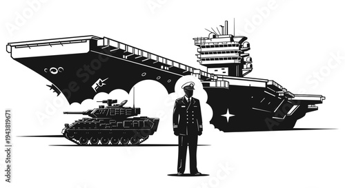 Naval Officer, Tank, and Aircraft Carrier: Military Power and Logistics