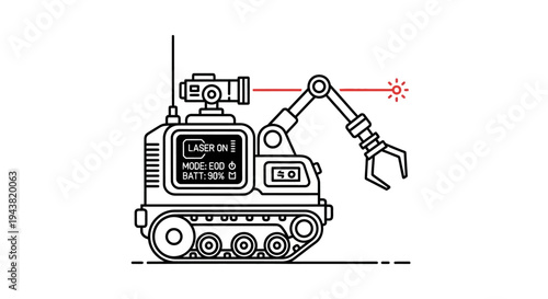 Robotic reconnaissance vehicle with laser targeting system and articulated arm