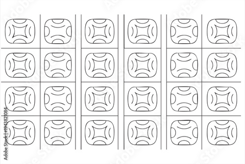 Minimal Geometric Abstract Pattern Line Icon Set for Modern Design