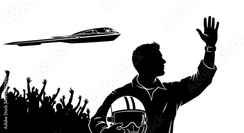 Pilot Waves Goodbye as Stealth Bomber Flies Overhead, Crowd Cheers