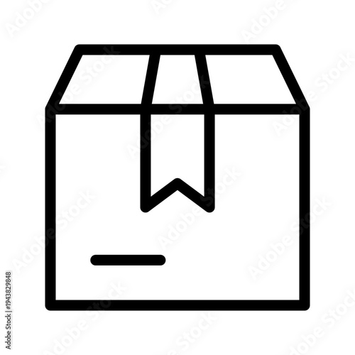 Simple Package Icon for Parcel Delivery, Shipping Services and Logistics Management