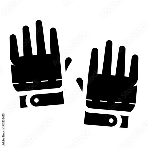 goalkeeper hand gloves glyph icon