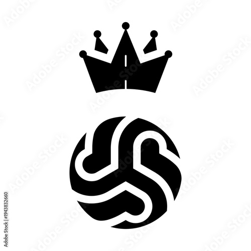 soccer or football winner team glyph icon