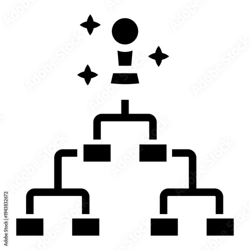 soccer or football world cup playoff bracket glyph icon