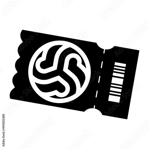 soccer or football world cup ticket glyph icon