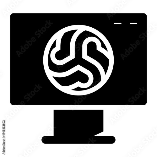 world cup live streaming on tv glyph icon