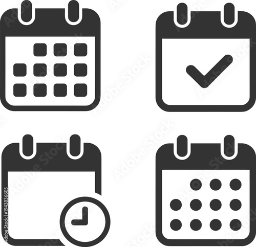 Education and library book vector icon set for academic research, university literature, and digital online learning