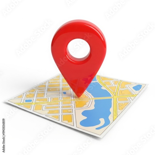 Free Download Red location pin marker on a city map - GFXLoad
