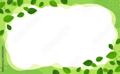 新緑のポップなフレーム1_横