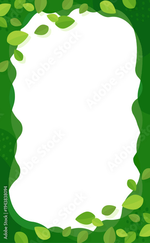 新緑のポップなフレーム2_縦