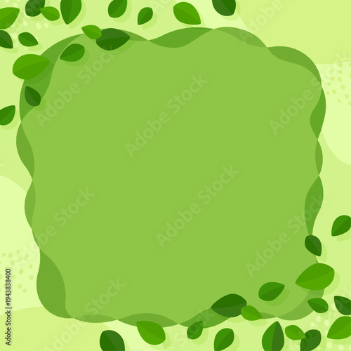 新緑のポップなフレーム5_正方形