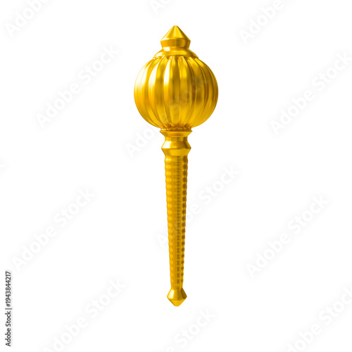 Fotografie Golden gada mace symbol representing strength mythology power traditional Indian