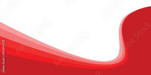 Layered red wave shapes flow across a clean white background, offering dynamic motion and bold color for modern banners, marketing materials, web headers, presentations, and creative design layouts.