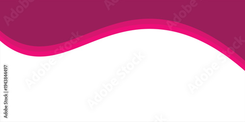 Photos Curved pink and magenta wave background with white upper area for headline or lo