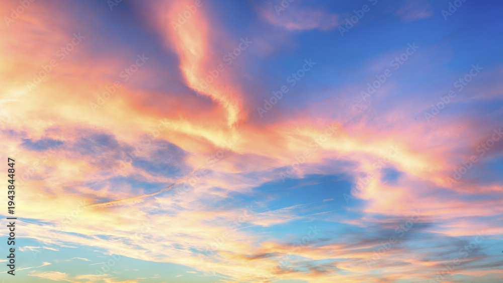 Obraz premium Red - blue sky at sunset