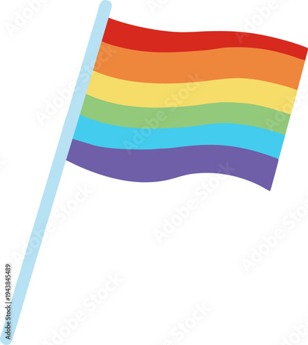 Rainbow Pride Flag Vector Icon For LGBT Community