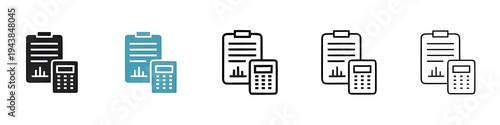 Fotografía Bookkeeping Vector Icon Set