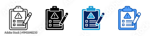 risk evaluation icon set multiple style collection