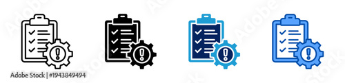 risk evaluation icon set multiple style collection