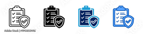 insurance icon set multiple style collection