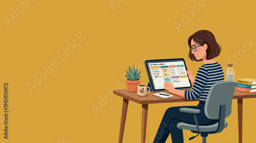 Solid Ochre Yellow Color Background for Minimalist Design