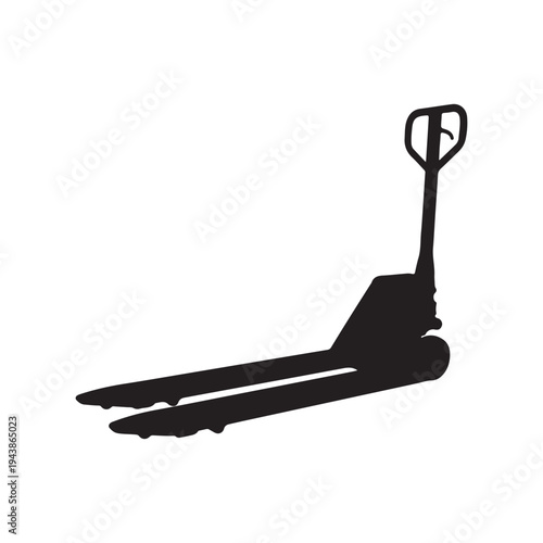 Hand Pallet Jack Manual Lift Pallet Truck, black isolated