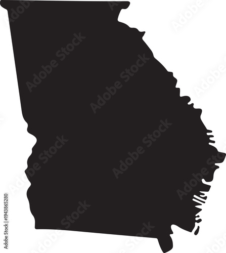 Georgia map on white background vector