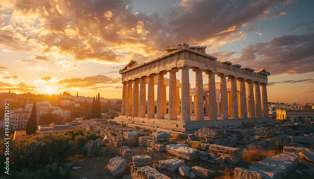 Obraz premium ancient Greek and Roman prehistoric buildings