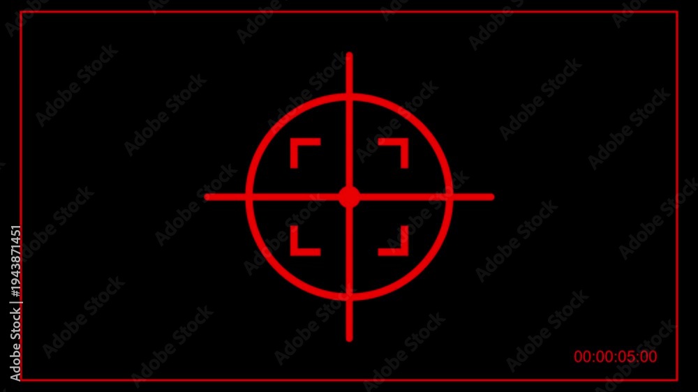 Target Reticle Animation Target or Aim icon with green screen Sniper Scope Crosshair Animation ...
