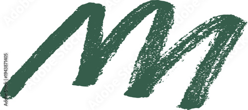 Dark green crayon scribble on white background