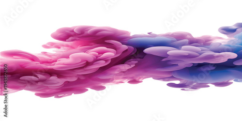 WebPurple and pink ink mixing under water. Colorful acrylic paint flowing abstract close-up for art background.