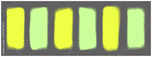 Neon Yellow and Lime Green Spray Texture Rounded Rectangle Background Set – Airbrush Highlight Panels for Web UI, Poster Design and Graphic Layout Vector Elements