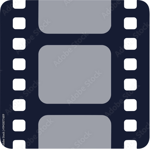 Simple Flat Filmstrip Movie Reel Frame Media Entertainment Element