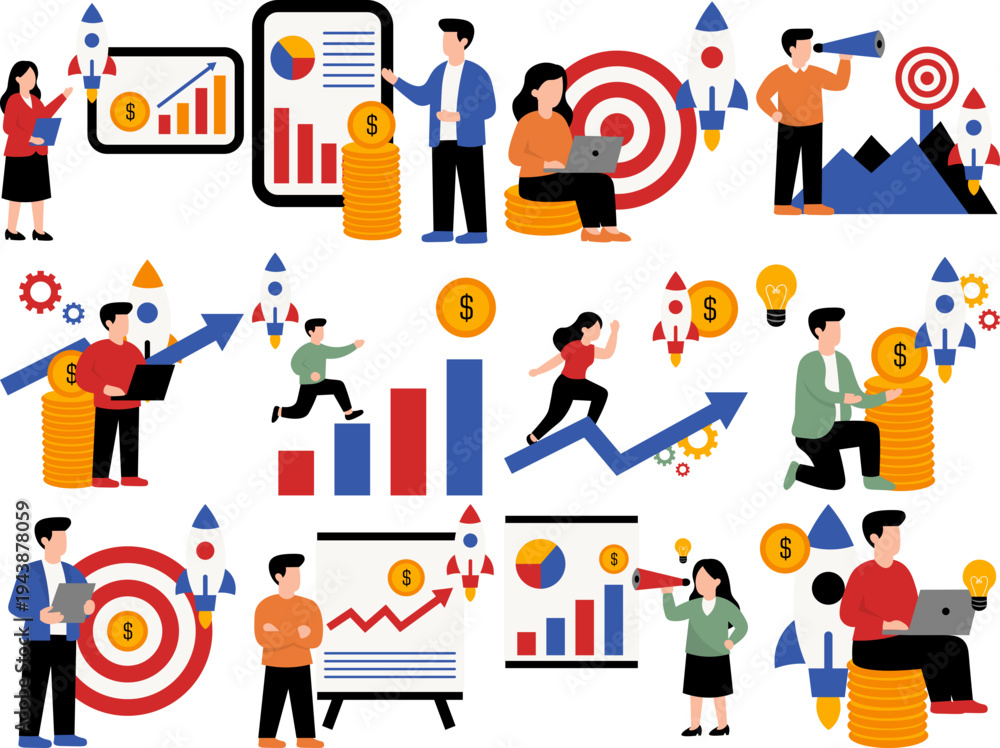 Fototapeta premium Business Startup Illustration