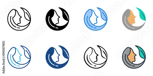 Herbal beauty products icons set multiple style collection. Editable stroke
