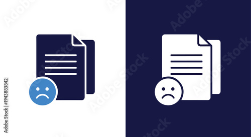 Stress and work overload vector icon set - Minimalist, flat icon, outline, glyph, linear, clipart, sticker - Blue icon set - Glyph icon