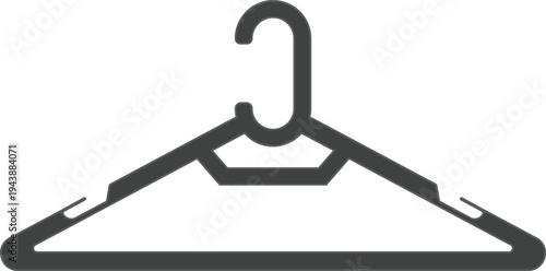 Clothes Hanger Flat Illustration Isolated on White Background