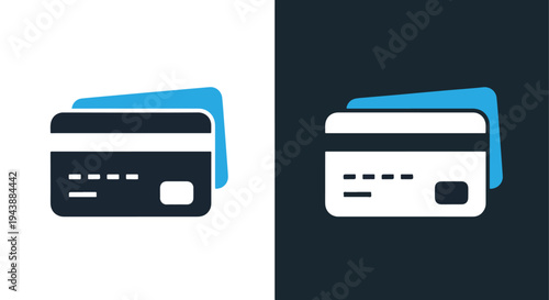 Blue Printer Icon Set Vector Minimal Office - Glyph solid icon - Editable modern style icon - Modern style icon - Blue icon set